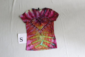 Small Ladies V-Neck Incline Heart