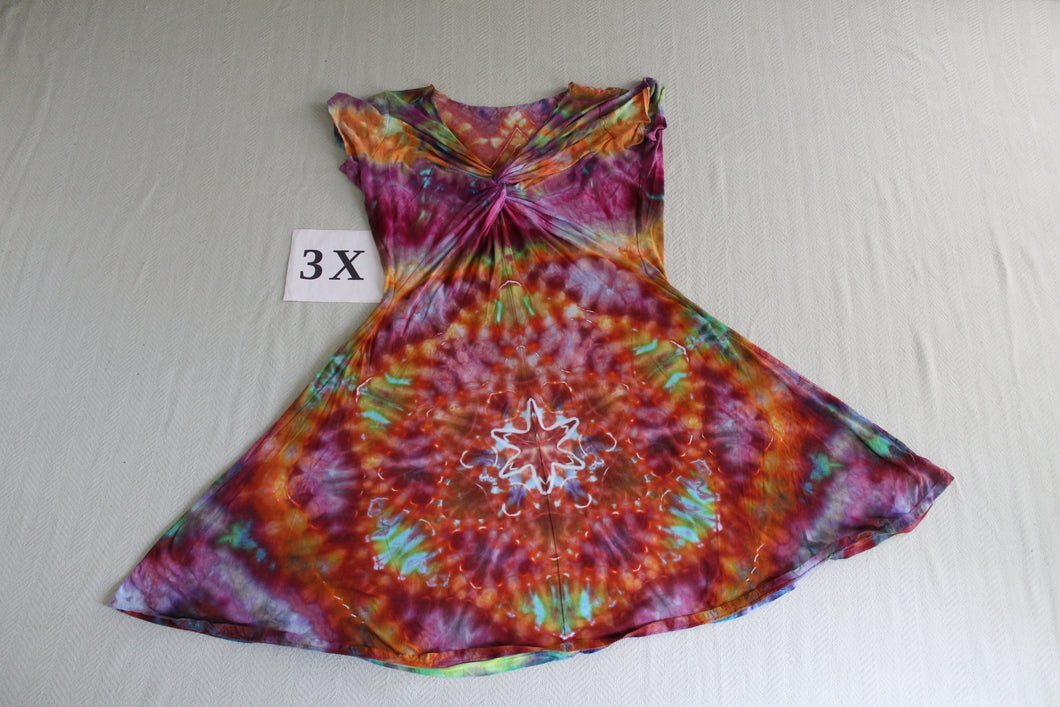3X Twisted Front Dress