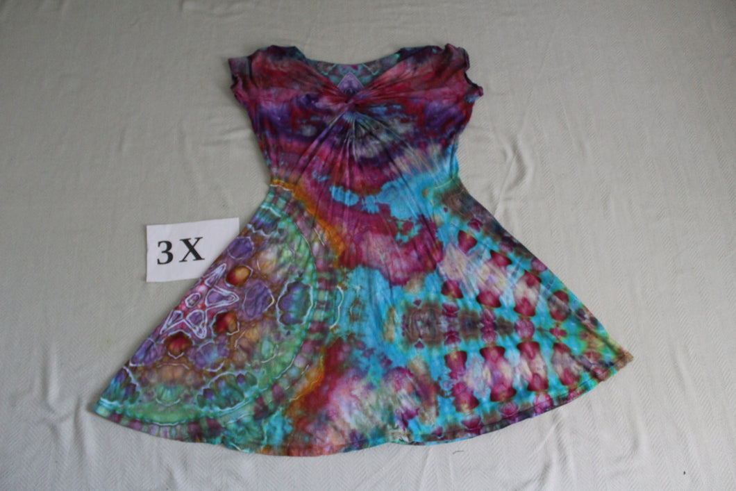 3X Twisted Front Dress